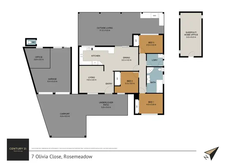 Floorplan of Homely house listing, 7 Olivia Close, Rosemeadow NSW 2560