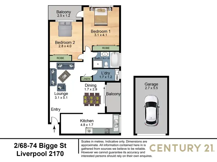 Floorplan of Homely unit listing, 2/68-74 Bigge Street, Liverpool NSW 2170
