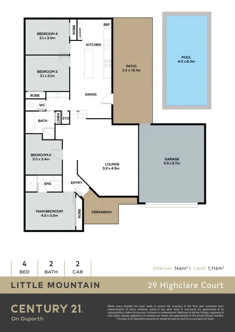 Floorplan of Homely house listing, 29 Highclare Court, Little Mountain QLD 4551
