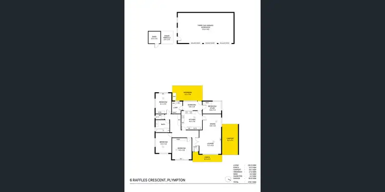 Floorplan of Homely house listing, 6 Raffles Crescent, Plympton SA 5038