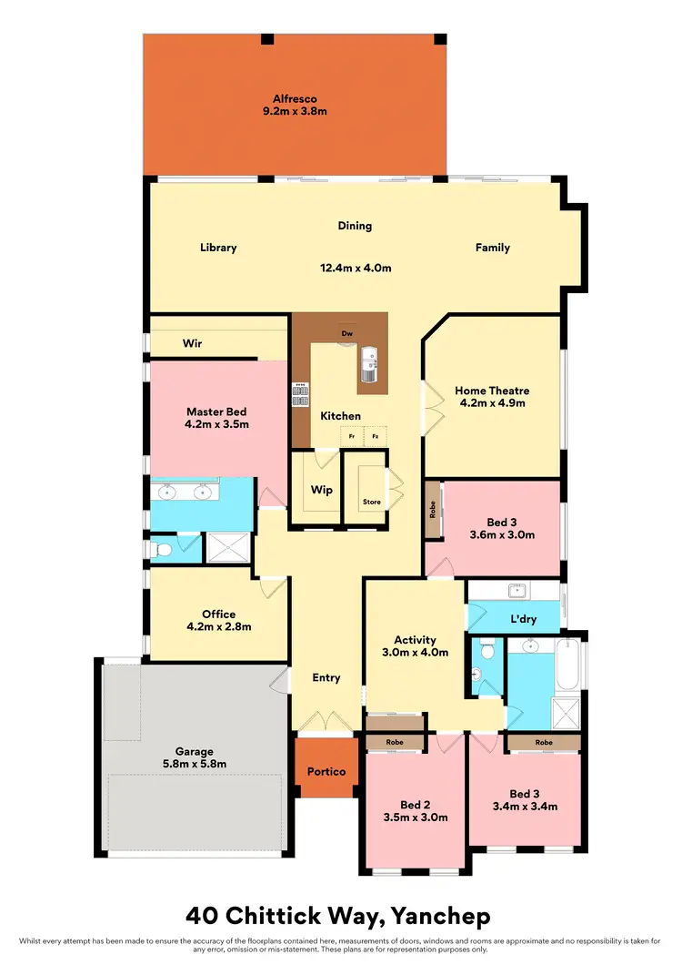 Floorplan of Homely house listing, 40 Chittick Way, Yanchep WA 6035