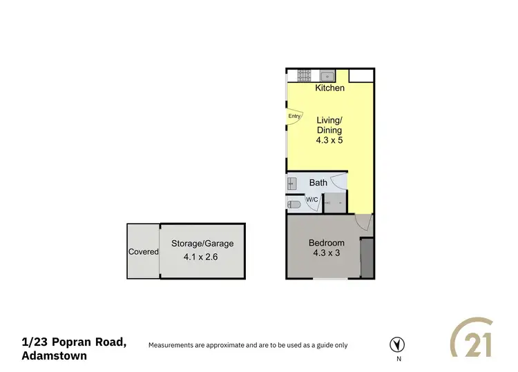 Floorplan of Homely unit listing, 1/23 Popran Road, Adamstown NSW 2289