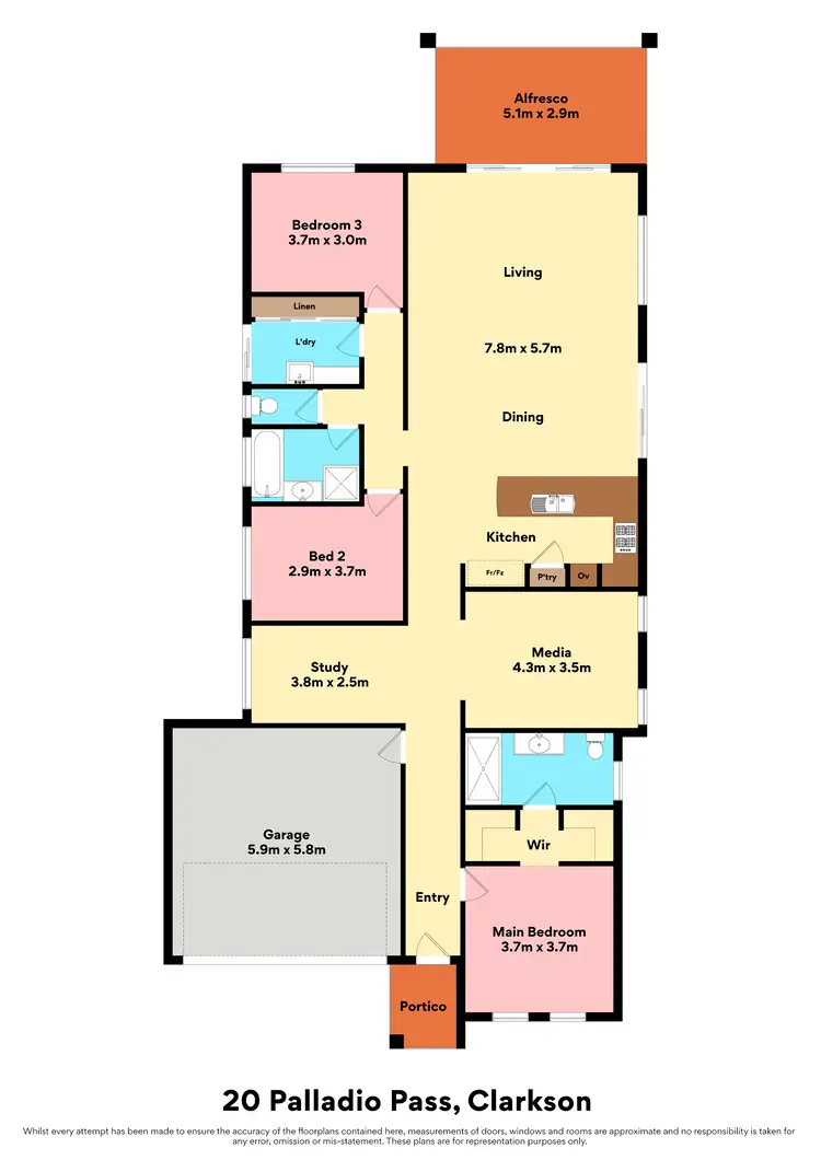 Floorplan of Homely house listing, 20 Palladio Pass, Clarkson WA 6030