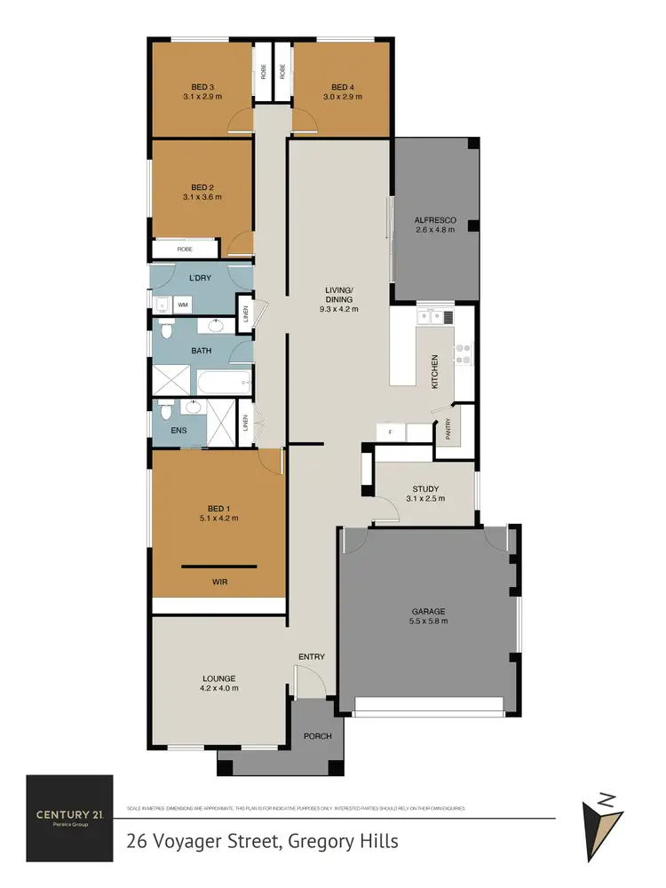 Floorplan of Homely house listing, 26 Voyager Street, Gregory Hills NSW 2557