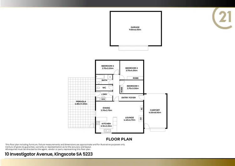 Floorplan of Homely house listing, 10 Investigator Avenue, Kingscote SA 5223