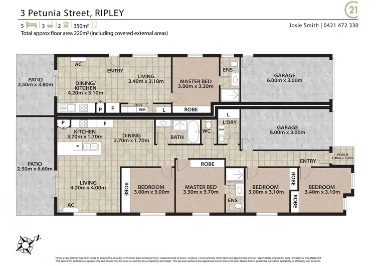 Floorplan of Homely semi-detached listing, 3 Petunia Street, Ripley QLD 4306
