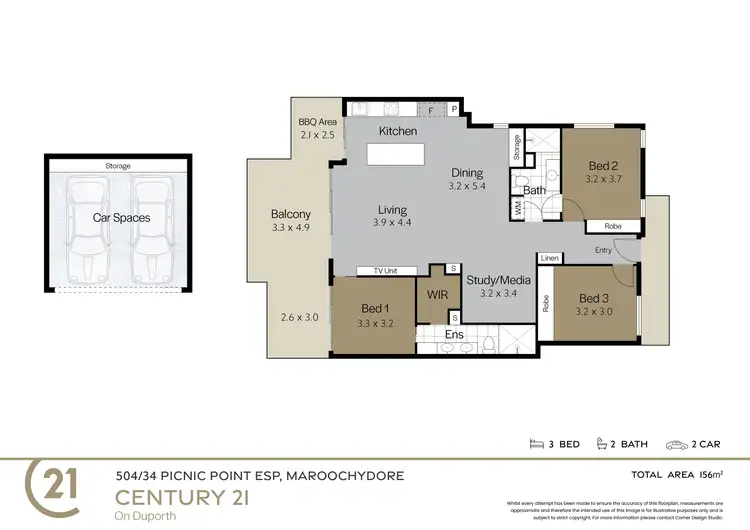 Floorplan of Homely unit listing, 504/34 Picnic Point Esplanade, Maroochydore QLD 4558
