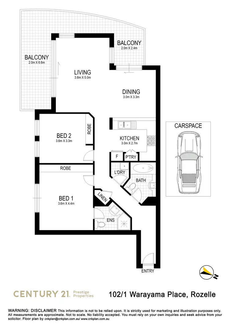 Floorplan of Homely apartment listing, 102/1 Warayama Place, Rozelle NSW 2039
