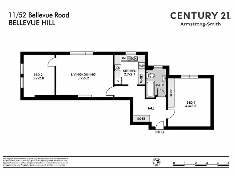 Floorplan of Homely apartment listing, 11/52 Bellevue Road, Bellevue Hill NSW 2023