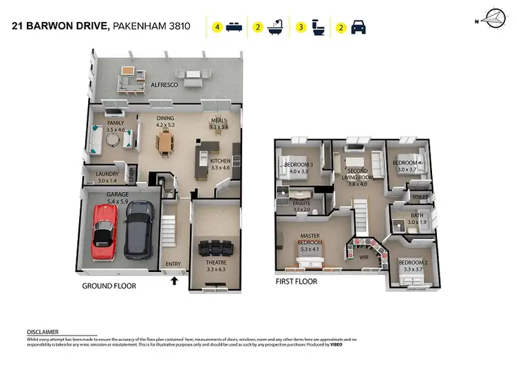 Floorplan of Homely house listing, 21 Barwon Drive, Pakenham VIC 3810