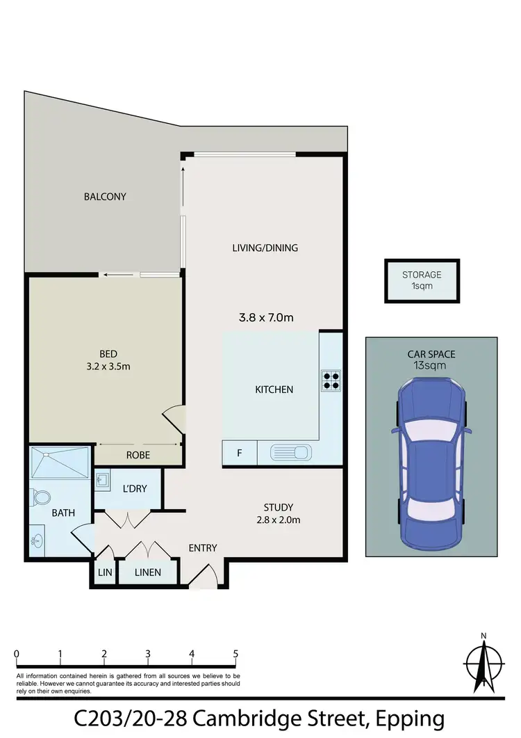 Floorplan of Homely apartment listing, 203/28 Cambridge Street, Epping NSW 2121