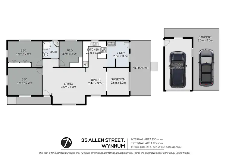 Floorplan of Homely house listing, 35 Allen, Wynnum QLD 4178
