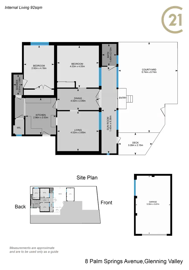 Floorplan of Homely villa listing, 8 Palm Springs Avenue, Glenning Valley NSW 2261