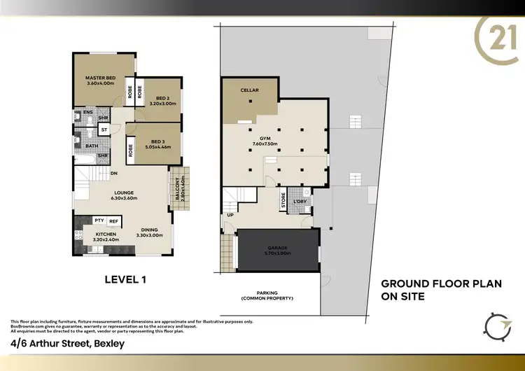 Floorplan of Homely townhouse listing, 4/6 Arthur Street, Bexley NSW 2207