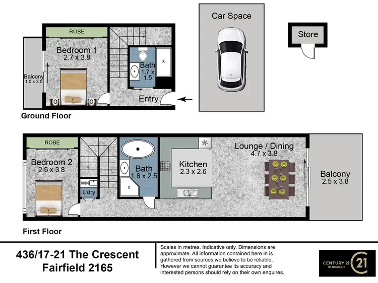 Floorplan of Homely unit listing, 436/17-21 The Crescent, Fairfield NSW 2165