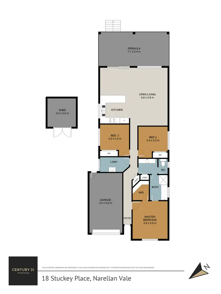 Floorplan of Homely house listing, 18 Stuckey Place, Narellan Vale NSW 2567