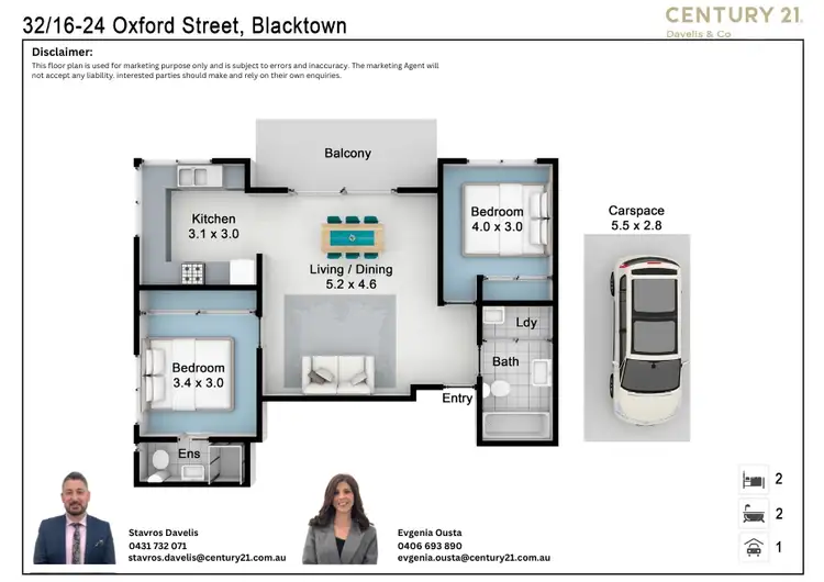 Floorplan of Homely apartment listing, 32/16 Oxford Street, Blacktown NSW 2148