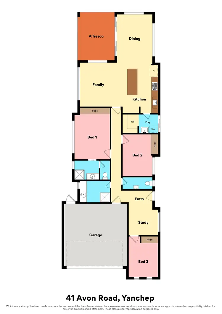 Floorplan of Homely house listing, 41 Avon Road, Yanchep WA 6035