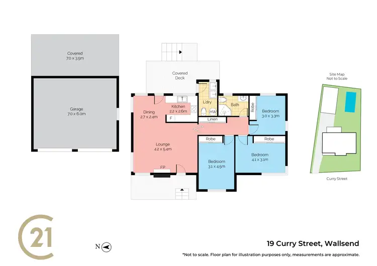 Floorplan of Homely house listing, 19 Curry Street, Wallsend NSW 2287
