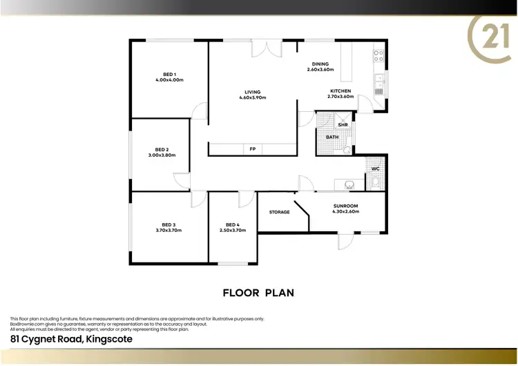 Floorplan of Homely house listing, 81 Cygnet Road, Kingscote SA 5223