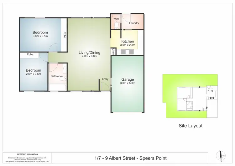 Floorplan of Homely villa listing, 1/7-9 Albert Street, Speers Point NSW 2284