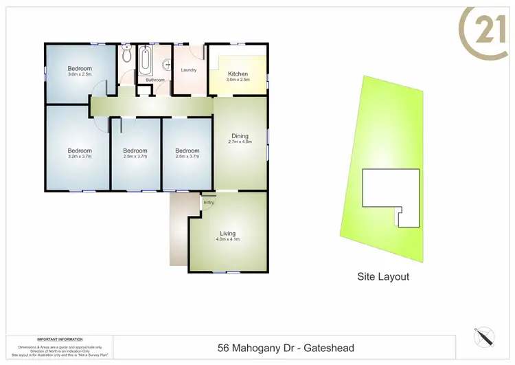 Floorplan of Homely house listing, 56 Mahogany Crescent, Gateshead NSW 2290