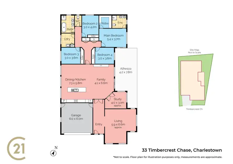 Floorplan of Homely house listing, 33 Timbercrest Chase, Charlestown NSW 2290