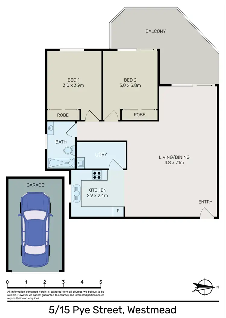 Floorplan of Homely unit listing, 5/15 Pye Street, Westmead NSW 2145
