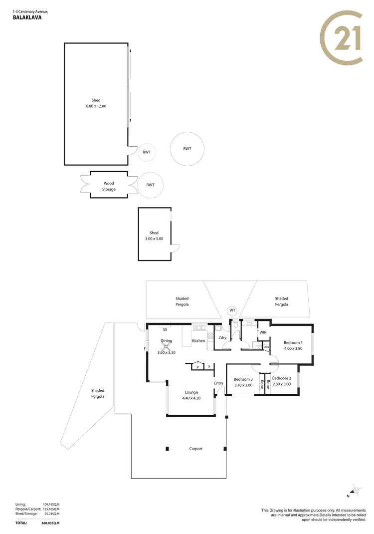 Floorplan of Homely house listing, 1-3 Centenary Avenue, Balaklava SA 5461