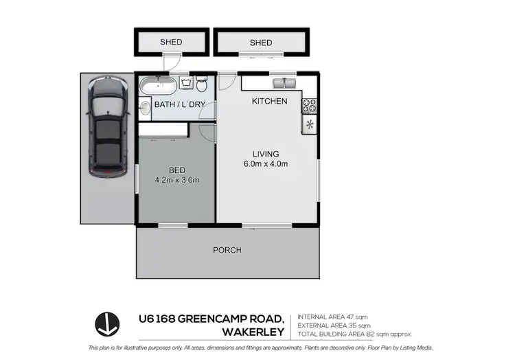 Floorplan of Homely unit listing, 6/158 Green Camp Road, Wakerley QLD 4154