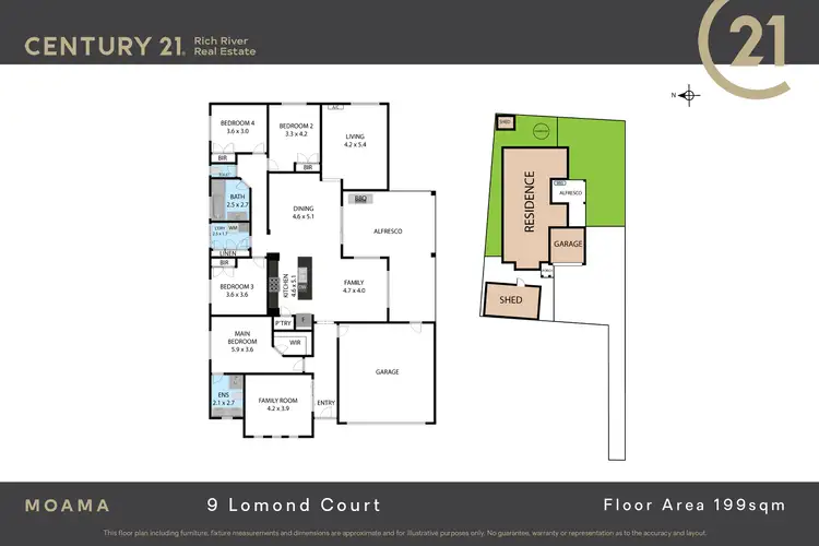 Floorplan of Homely house listing, 9 Lomond Court, Moama NSW 2731