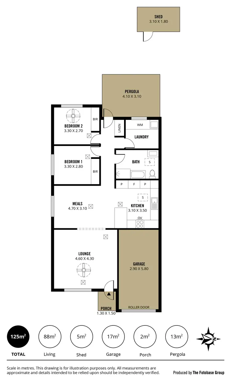 Floorplan of Homely unit listing, 1/5 Jessie Avenue, Seaton SA 5023