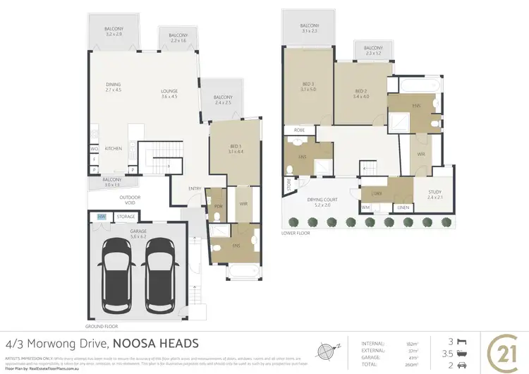 Floorplan of Homely apartment listing, 4/3 Morwong Drive, Noosa Heads QLD 4567