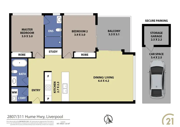 Floorplan of Homely unit listing, 2807/311 Hume Highway, Liverpool NSW 2170
