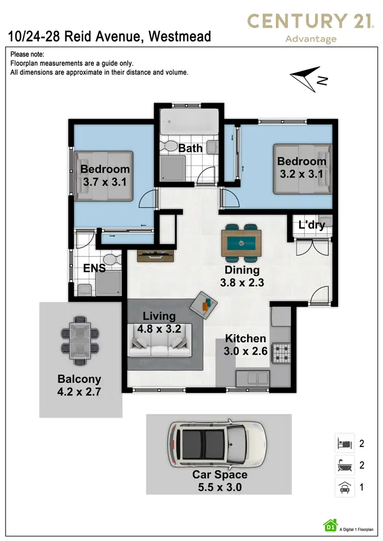 Floorplan of Homely apartment listing, 10/24-28 Reid Avenue, Westmead NSW 2145