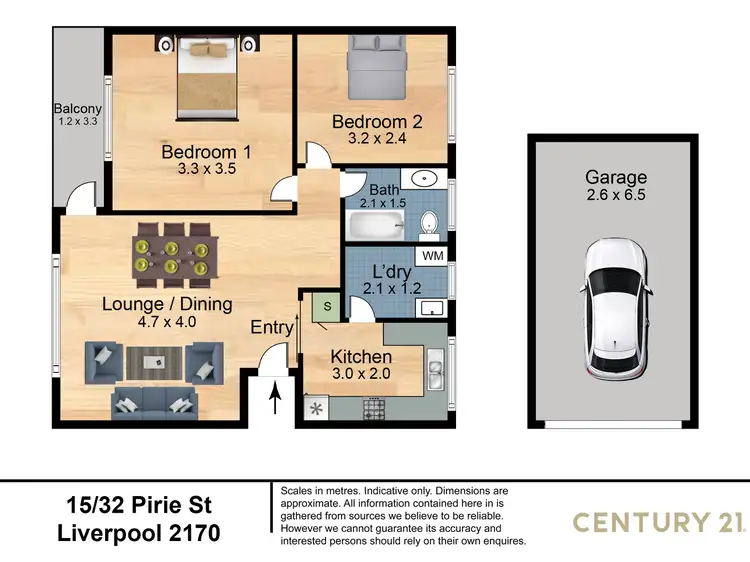 Floorplan of Homely unit listing, 15/32 Pirie Street, Liverpool NSW 2170