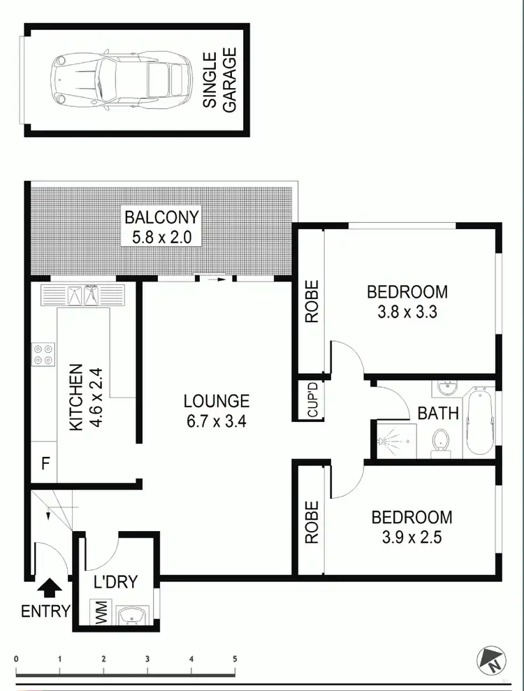 Floorplan of Homely apartment listing, 1/14-16 Helen Street, Westmead NSW 2145