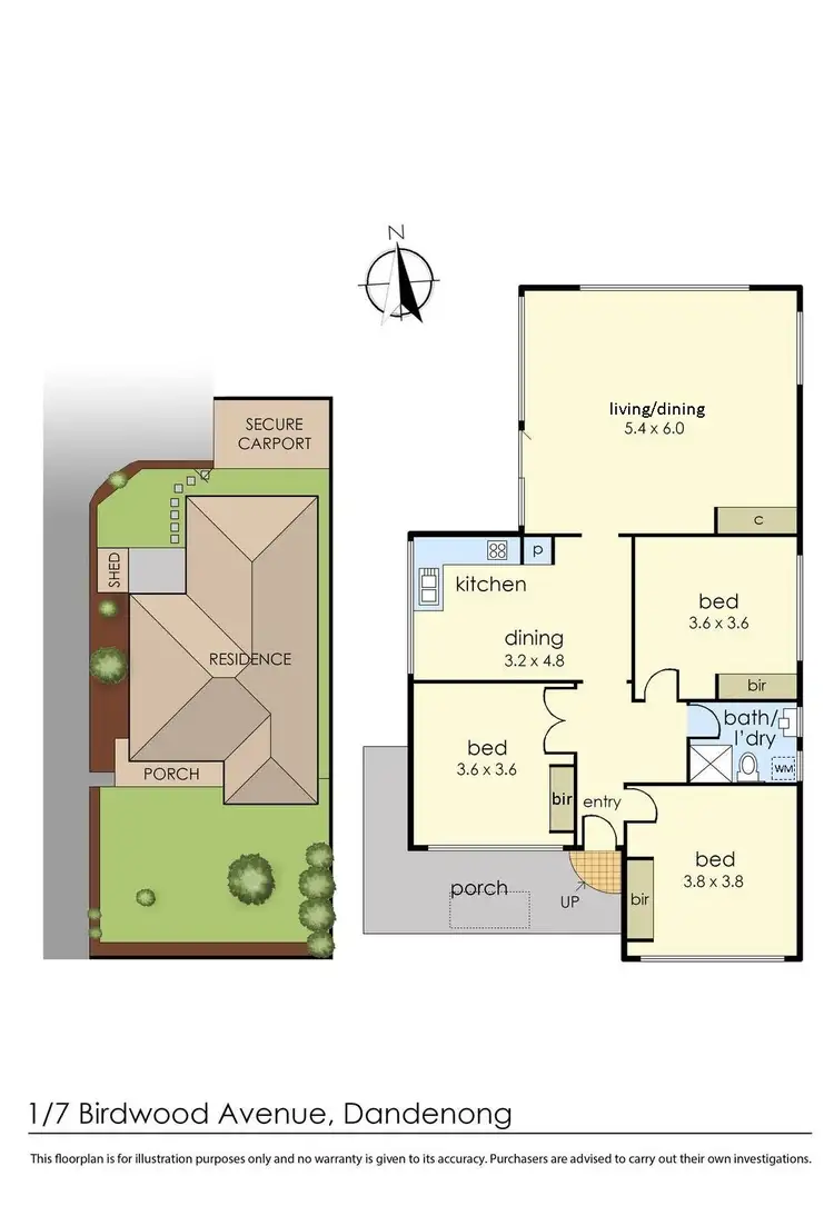 Floorplan of Homely unit listing, 1/7 Birdwood Avenue, Dandenong VIC 3175