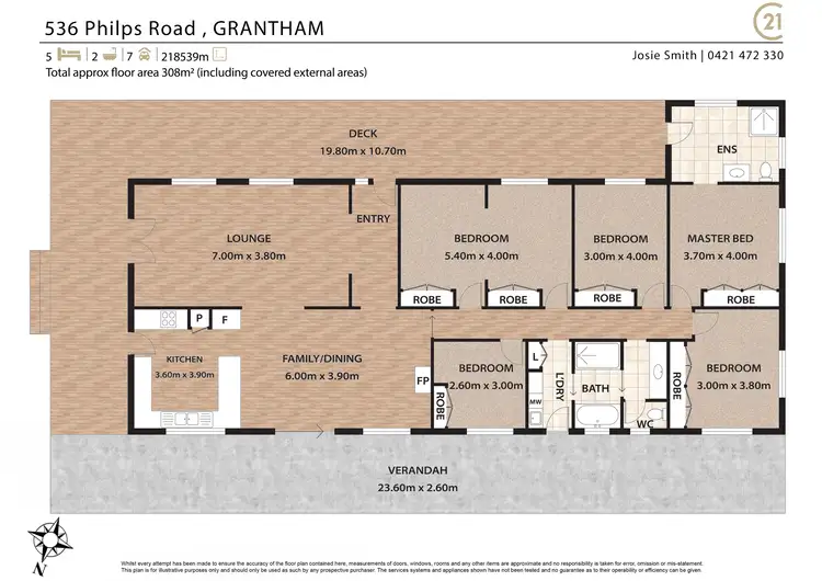 Floorplan of Homely rural property listing, 536 Philps Road, Grantham QLD 4347