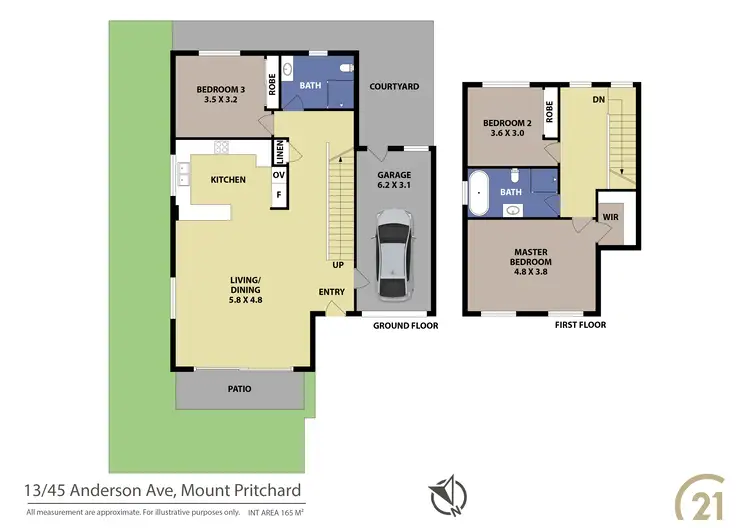 Floorplan of Homely villa listing, 13/45 Anderson Avenue, Mount Pritchard NSW 2170