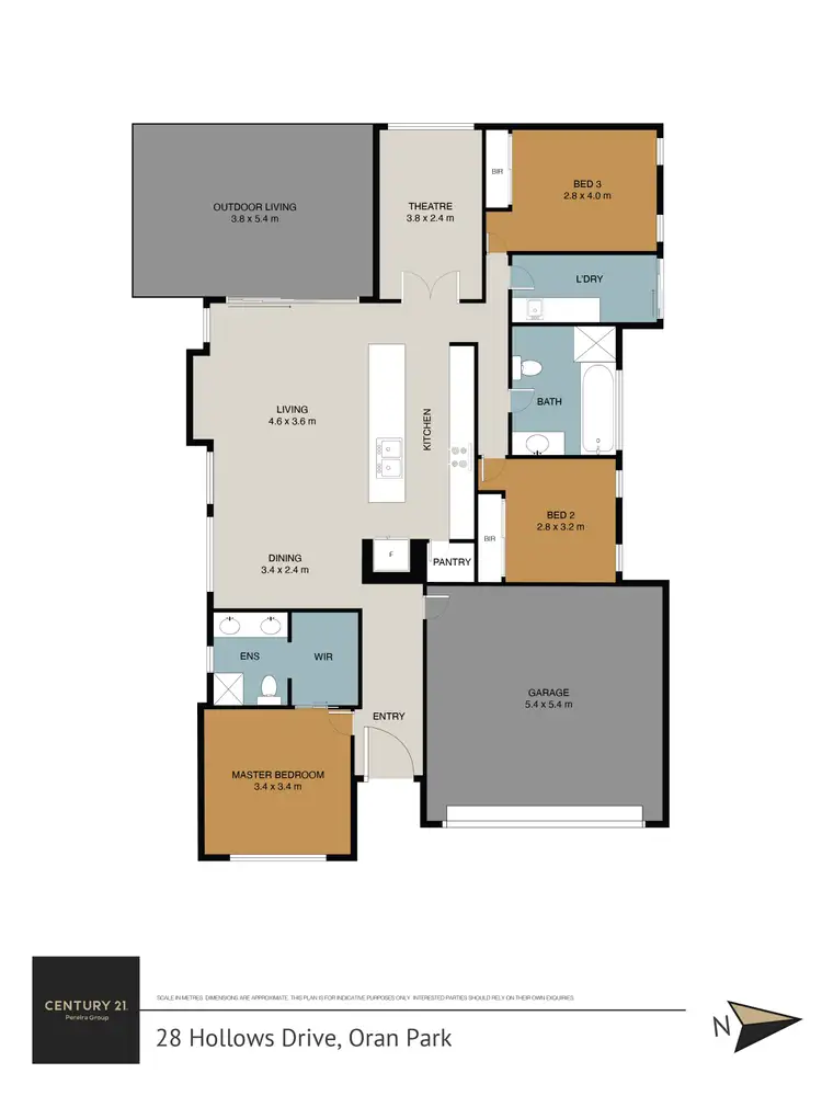 Floorplan of Homely house listing, 28 Hollows Drive, Oran Park NSW 2570