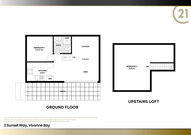 Floorplan of Homely house listing, 2 Sunset Way, Vivonne Bay SA 5223