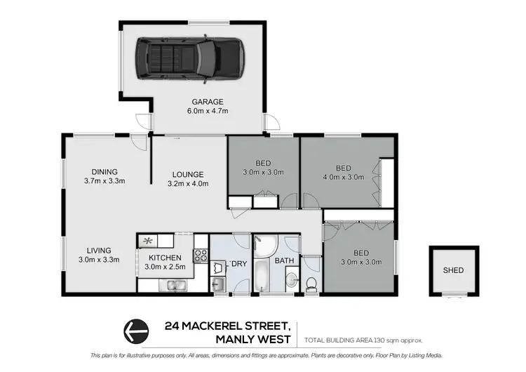 Floorplan of Homely house listing, 24 Mackerel Street, Manly West QLD 4179
