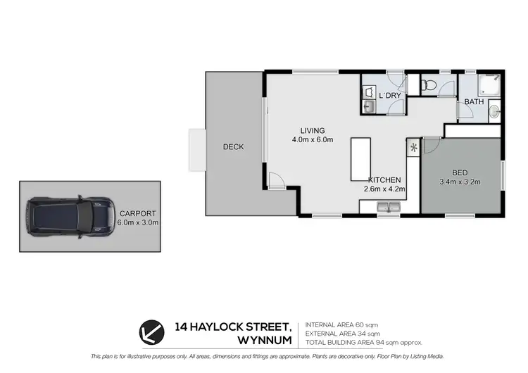 Floorplan of Homely house listing, 14 Haylock Street, Wynnum QLD 4178