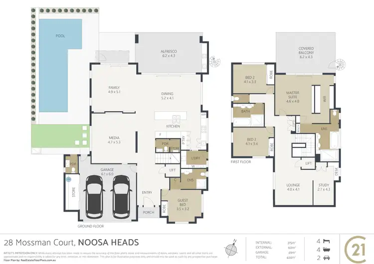 Floorplan of Homely house listing, 28 Mossman Court, Noosa Heads QLD 4567