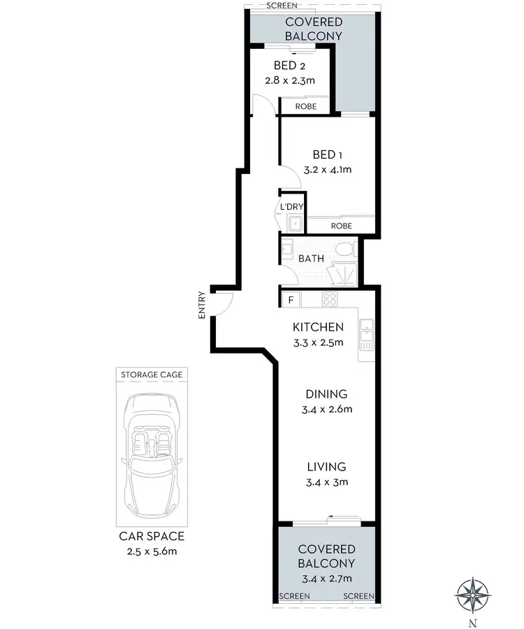 Floorplan of Homely apartment listing, 41/300-308 Great Western Highway, Wentworthville NSW 2145
