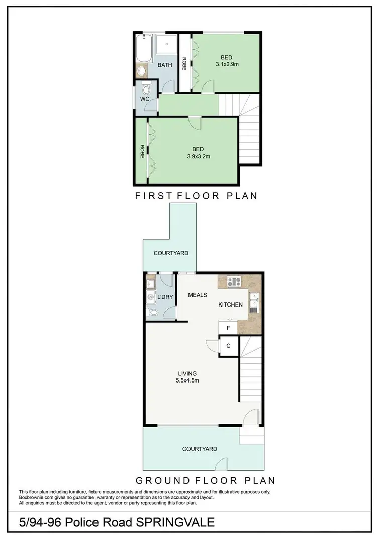Floorplan of Homely townhouse listing, 5/94-96 Police Road, Springvale VIC 3171