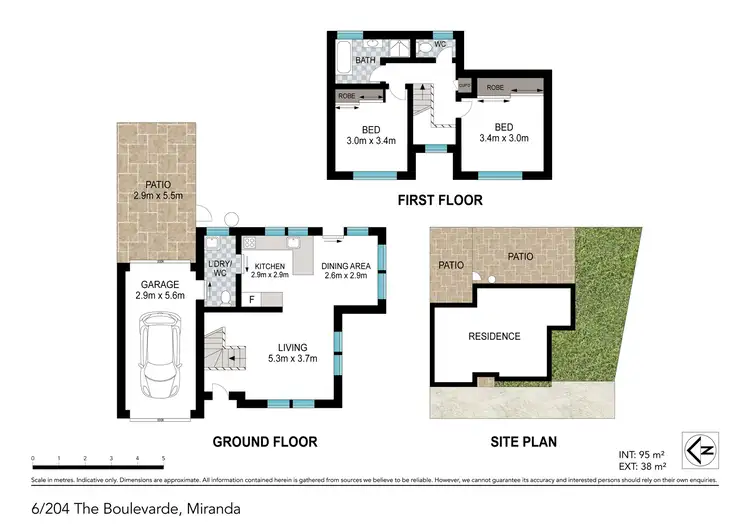 Floorplan of Homely townhouse listing, 6/204 The Boulevarde, Miranda NSW 2228