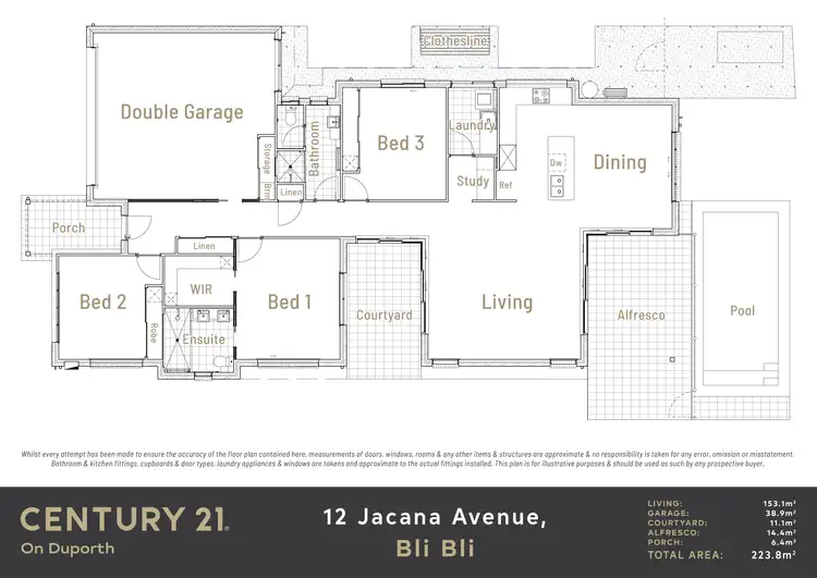 Floorplan of Homely house listing, 12 Jacana Avenue, Bli Bli QLD 4560