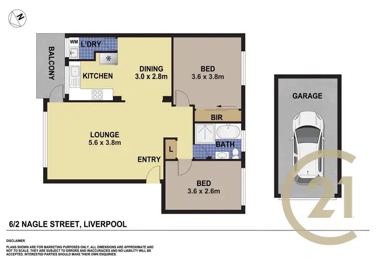 Floorplan of Homely apartment listing, 6/2 Nagle Street, Liverpool NSW 2170